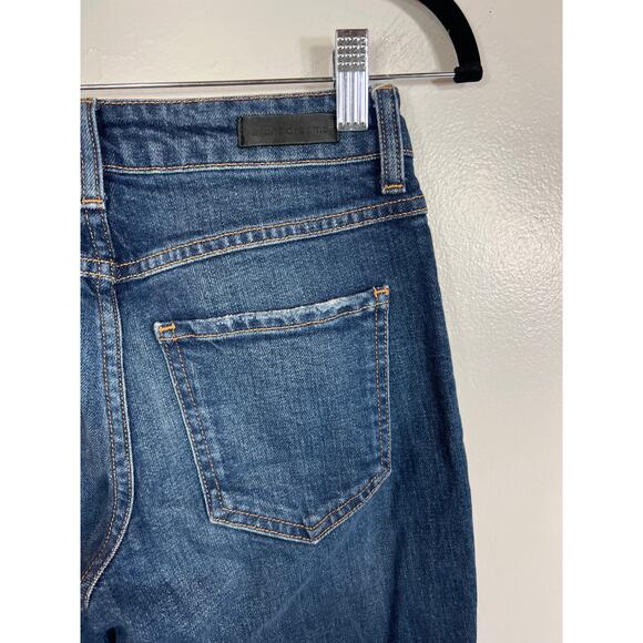 Revolve Ei8ht Dreams Denim Crop Flare Jeans 24 Boho Fray Festival - Picture 5 of 10